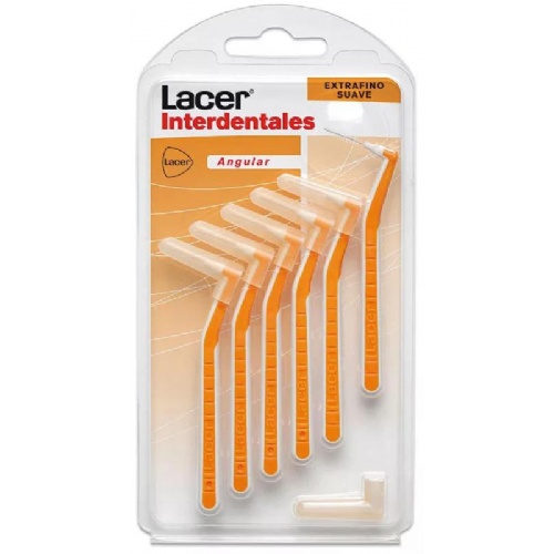 Cepillo interdental lacer extrafino suave angular 6 unidades - lacer