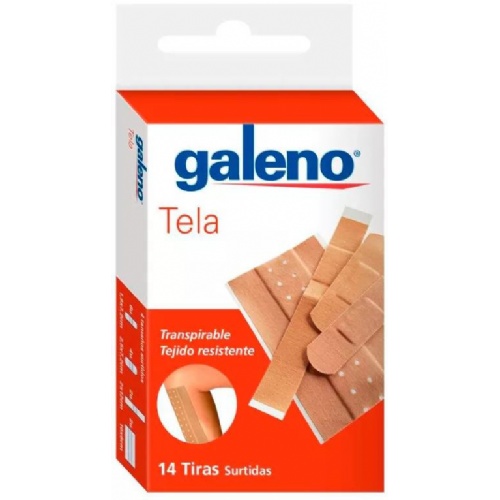 Galeno tela aposito adhesivo color piel 4 tamaños 14 u precortado - aposito adhesivo