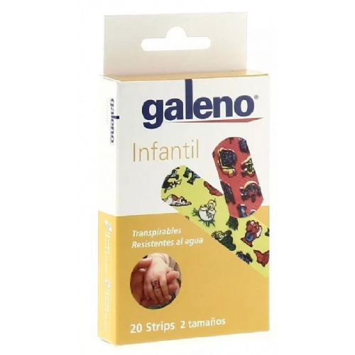 Galeno infantil aposito adhesivo strips 72 x 20 mm / 56 x 17 mm 20 u - aposito adhesivo