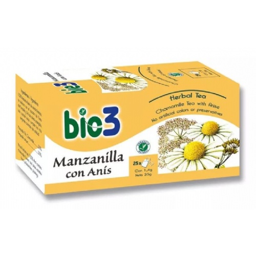 Bio3 manzanilla con anis (25 filtros 1,4 g)