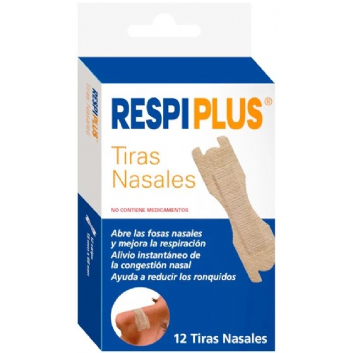 Respiplus tira adh nasal piel 12 unidades - tira adh nasal