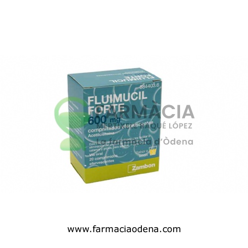 FLUIMUCIL FORTE 600 mg COMPRIMIDOS EFERVESCENTES , 20 comprimidos