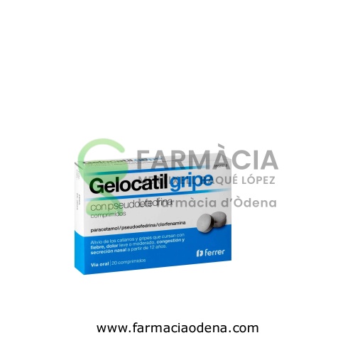 GELOCATIL GRIPE CON PSEUDOEFEDRINA COMPRIMIDOS, 20 comprimidos