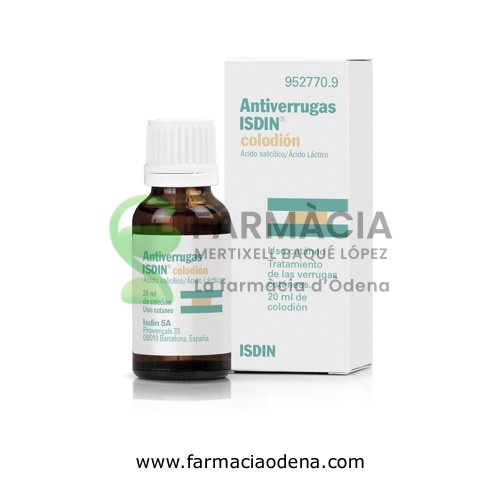 ANTIVERRUGAS ISDIN COLODION , 1 frasco de 20 ml