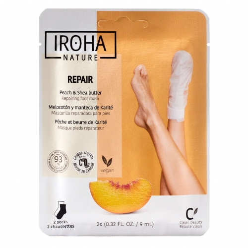 Iroha mascarilla reparadora pies melocotón y karité