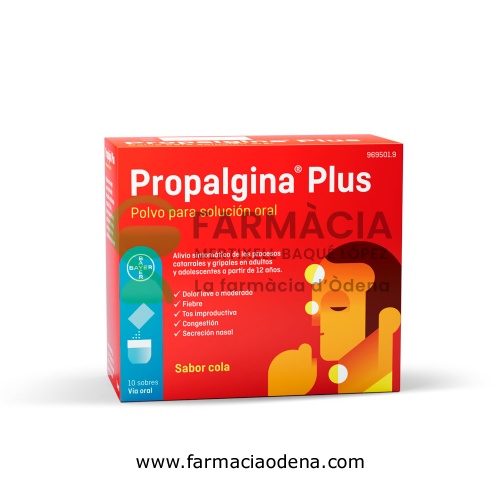 PROPALGINA PLUS POLVO PARA SOLUCIÓN ORAL, 10 sobres