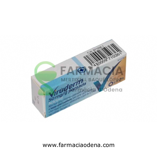 VIRUDERM 50 MG/G POMADA , 1 tubo de 2 g