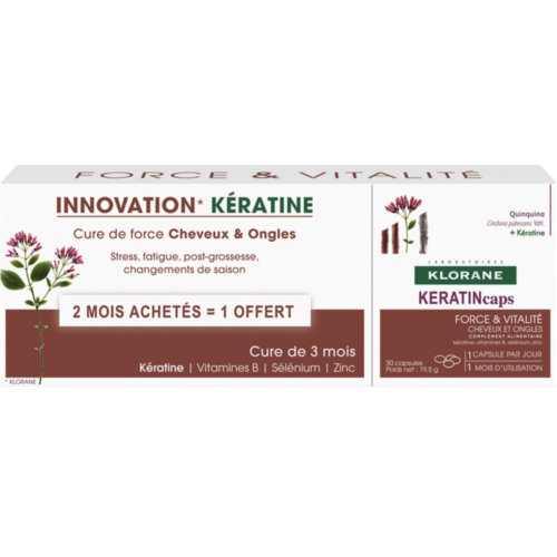 Klorane trio keratincaps  3 cajas 30 capsulas