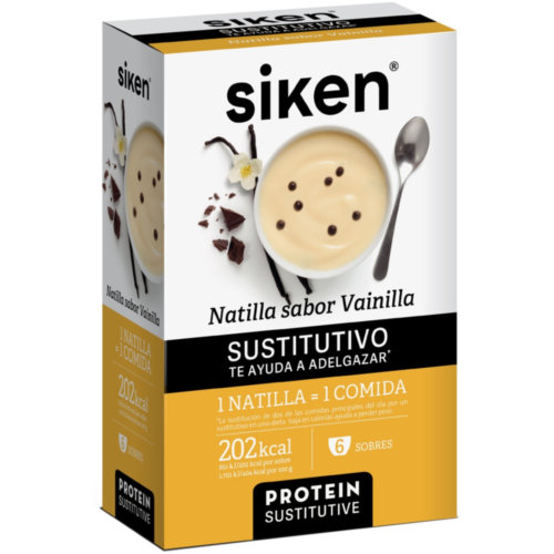 Siken protein sustitutive natilla  6 sobres sabor vainilla