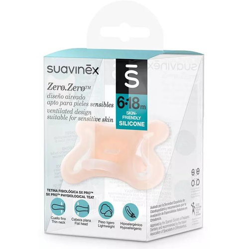 Chupete silicona fisiologico suavinex sx pro zero-zero 6 - 18 meses 1 unidad - suavinex sx pro zero-