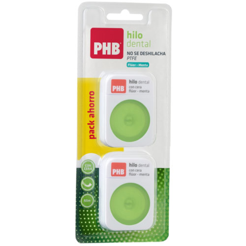 Phb fluor y menta hilo dental ptfe 50 m pack duplo - hilo dental ptfe