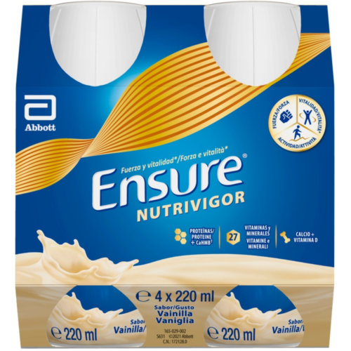 Ensure nutrivigor  4 botellas 220 ml sabor vainilla