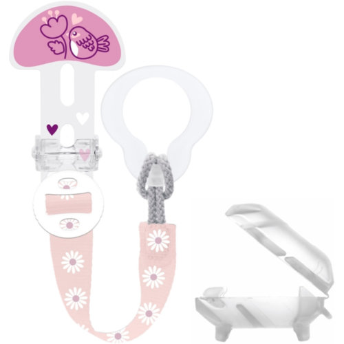 Broche para chupete y cubierta de proteccion mam clip it! & cover 1 unidad color rosa - mam clip it!
