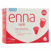 Copa menstrual enna cycle 2 unidades talla s + esterilizador