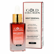 Gold collagen night renewal serum