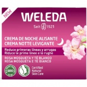 Weleda crema de noche alisante rosa mosqueta y te blanco  1 tarro 40 ml