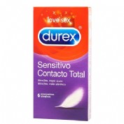 DUREX SENSITIVO CONTACTO TOTAL - PRESERVATIVOS (6 U)
