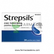 STREPSILS CON LIDOCAINA PASTILLAS PARA CHUPAR , 24 pastillas