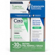 Cerave pack gel limpiador espumoso + oil control gel-crema