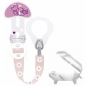 Broche para chupete y cubierta de proteccion mam clip it! & cover 1 unidad color rosa - mam clip it!