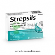 STREPSILS pastillas para chupar sabor menta , 24 pastillas