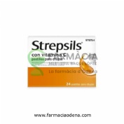 STREPSILS CON VITAMINA C PASTILLAS PARA CHUPAR , 24 pastillas