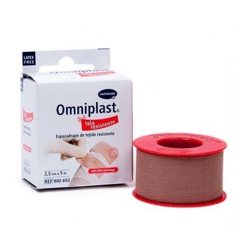 ESPARADRAPO HIPOALERGICO - OMNIPLAST (TEJIDO RESISTENTE 5 M X 2,50 CM)