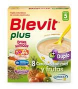 BLEVIT PLUS DUPLO 8 CEREALES CON MIEL Y FRUTAS (600 G)